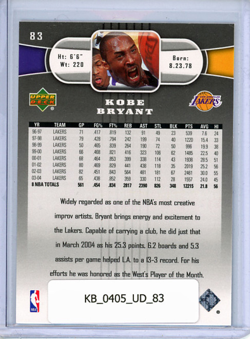 Kobe Bryant 2004-05 Upper Deck #83