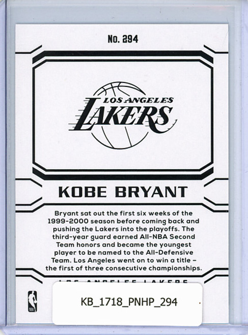 Kobe Bryant 2017-18 Hoops #294 Career Tribute