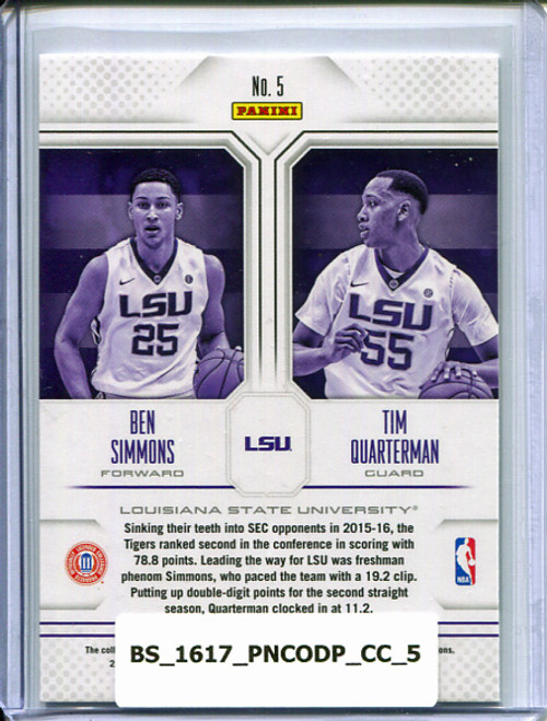 Ben Simmons, Tim Quarterman 2016-17 Contenders Draft Picks, Collegiate Connections #5