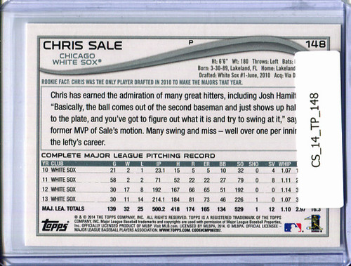 Chris Sale 2014 Topps #148