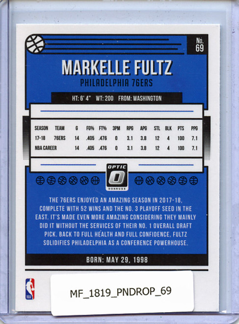 Markelle Fultz 2018-19 Donruss Optic #69