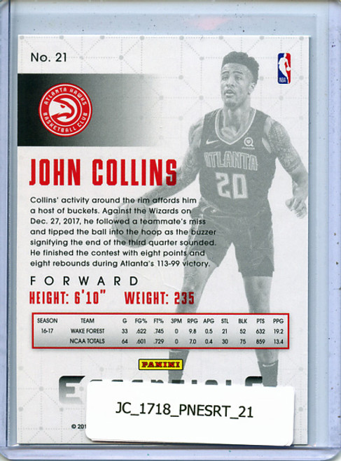 John Collins 2017-18 Essentials #21 Retail