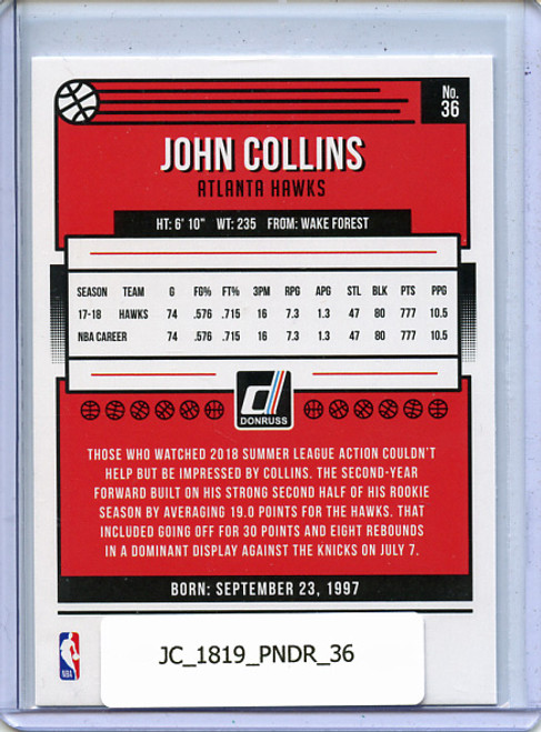 John Collins 2018-19 Donruss #36