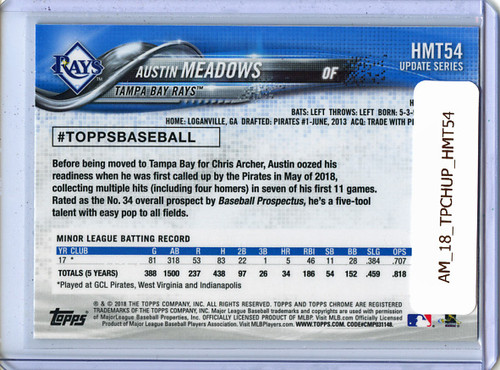 Austin Meadows 2018 Topps Chrome Update #HMT54