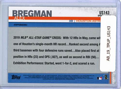 Alex Bregman 2019 Topps Update #US143