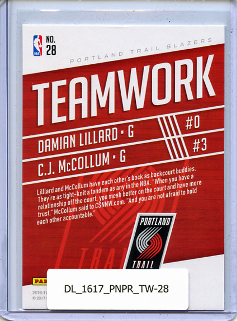 Damian Lillard, C.J. McCollum 2016-17 Prestige, Teamwork #28