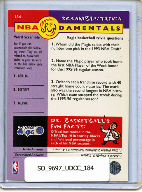 Shaquille O'Neal 1996-97 Collector's Choice #184 Fundamentals