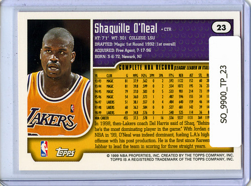 Shaquille O'Neal 1999-00 Topps #23