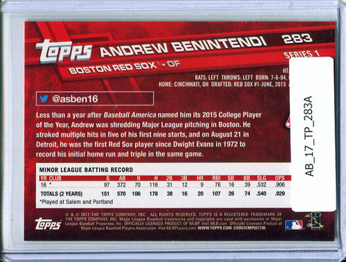 Andrew Benintendi 2017 Topps #283