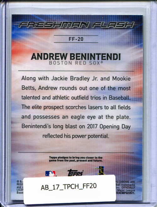 Andrew Benintendi 2017 Topps Chrome, Freshman Flash #FF-20