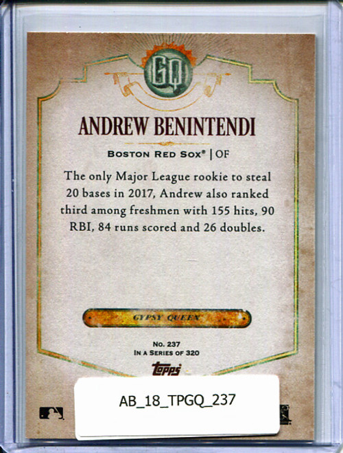 Andrew Benintendi 2018 Gypsy Queen #237