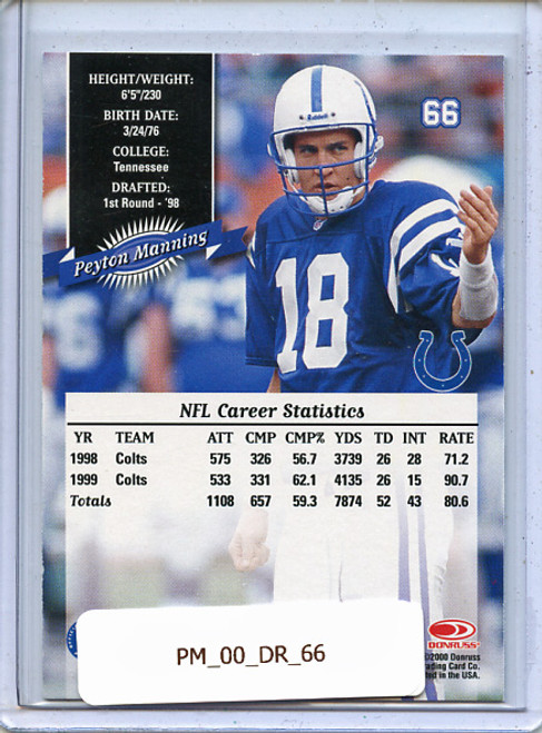 Peyton Manning 2000 Donruss #66