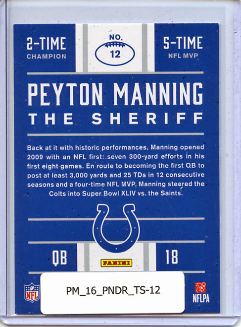 Peyton Manning 2016 Donruss, Tribute #12
