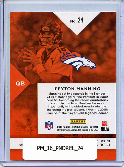 Peyton Manning 2016 Donruss Elite #24