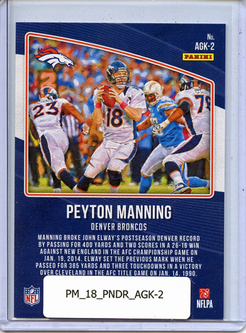 Peyton Manning 2018 Donruss, All-Time Gridiron Kings #AGK-2