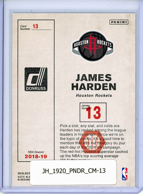 James Harden 2019-20 Donruss, Craftsmen #13