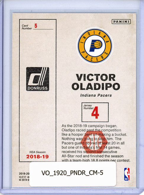 Victor Oladipo 2019-20 Donruss, Craftsmen #5