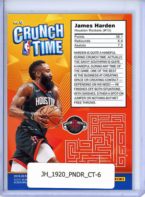 James Harden 2019-20 Donruss, Crunch Time #6