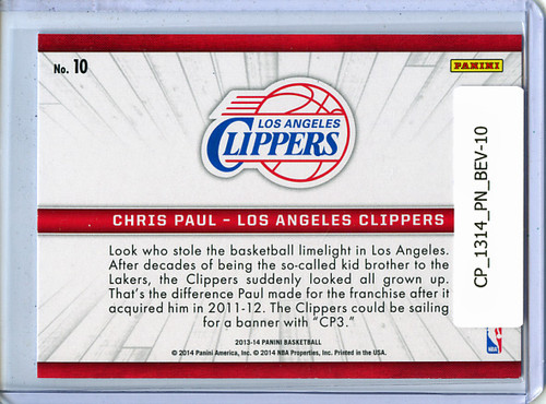 Chris Paul 2013-14 Panini, Bird's Eye View #10