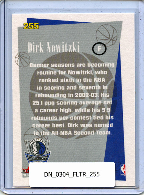 Dirk Nowitzki 2003-04 Tradition #255 Banner Season