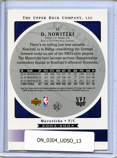 Dirk Nowitzki 2003-04 Standing O #13