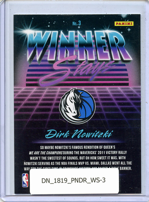 Dirk Nowitzki 2018-19 Donruss, Winner Stays #3