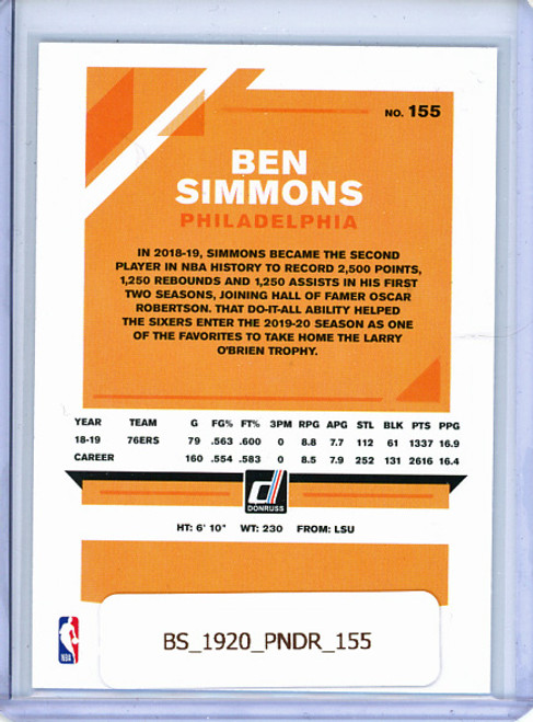Ben Simmons 2019-20 Donruss #155