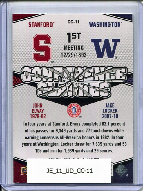 John Elway, Jake Locker 2011 Upper Deck, Conference Clashes #CC-11