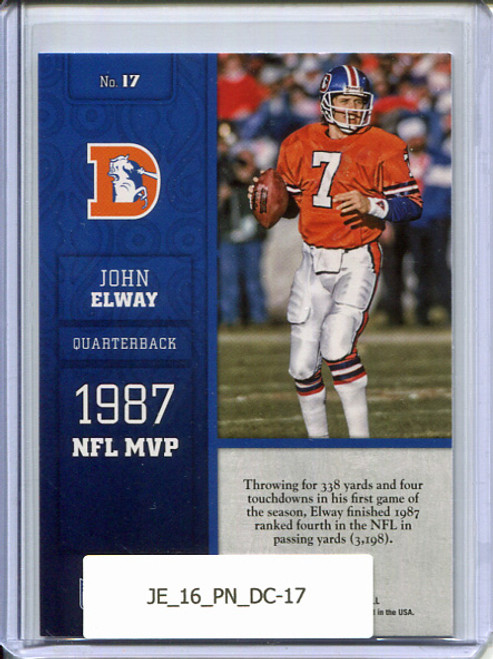 John Elway 2016 Panini, Decorated #17