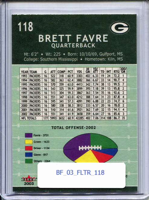 Brett Favre 2003 Tradition #118