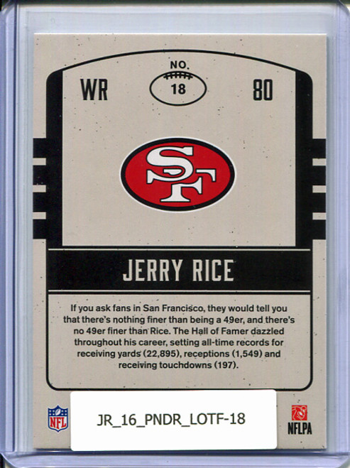 Jerry Rice 2016 Donruss, Legends of the Fall #18