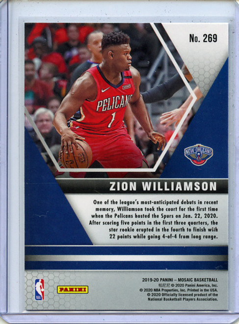 Zion Williamson 2019-20 Mosaic #269 NBA Debut