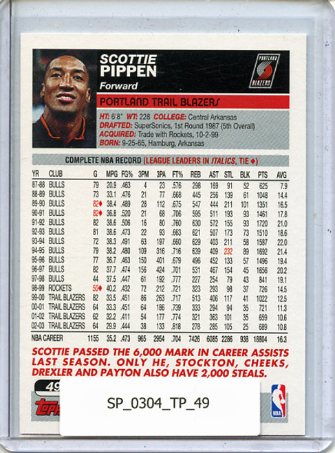 Scottie Pippen 2003-04 Topps #49