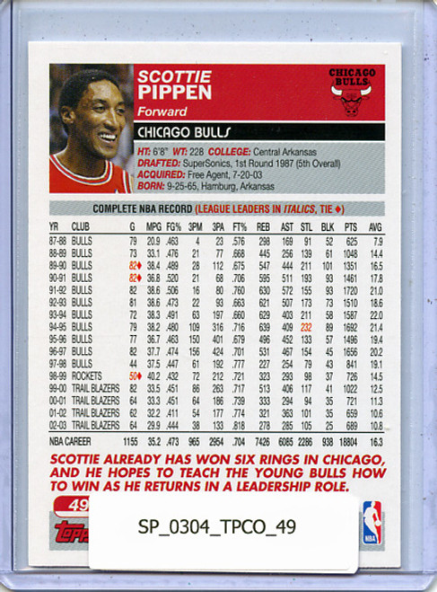 Scottie Pippen 2003-04 Topps Collection #49