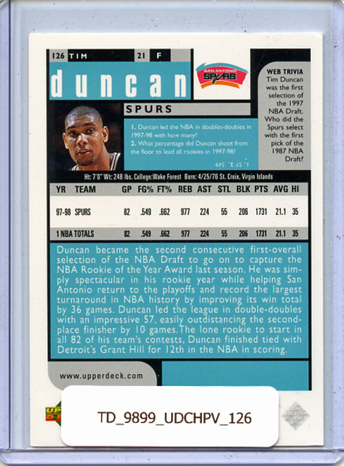 Tim Duncan 1998-99 Choice #126 Preview
