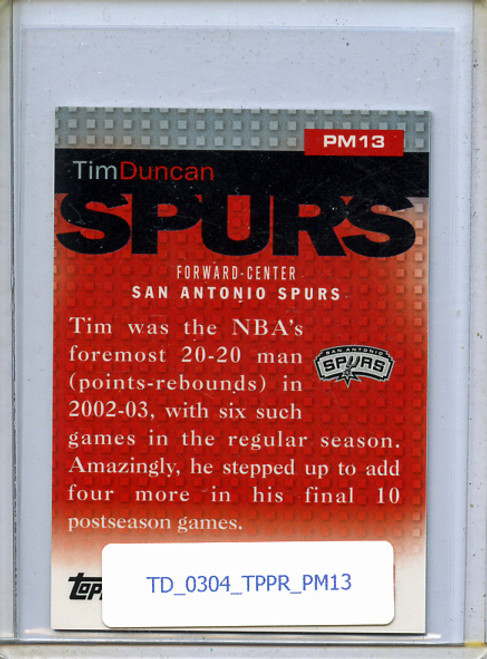 Tim Duncan 2003-04 Pristine, Minis #PM13