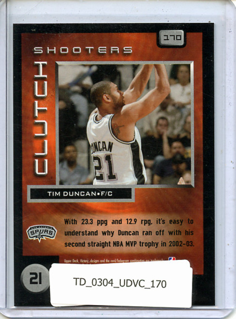 Tim Duncan 2003-04 Victory #170 Clutch Shooters