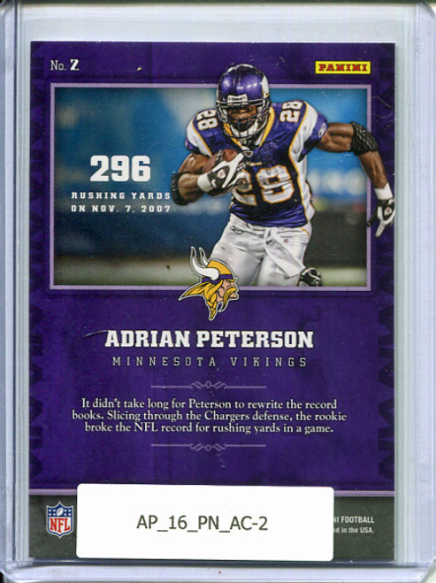 Adrian Peterson 2016 Panini, Accolades #2