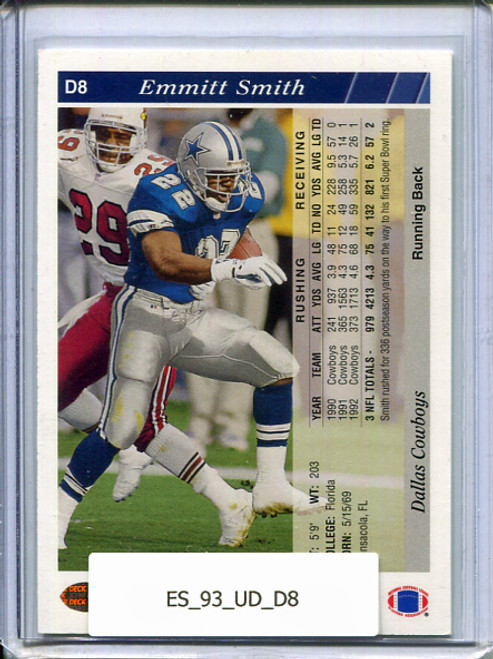 Emmitt Smith 1993 Upper Deck, Team Cowboys #D8