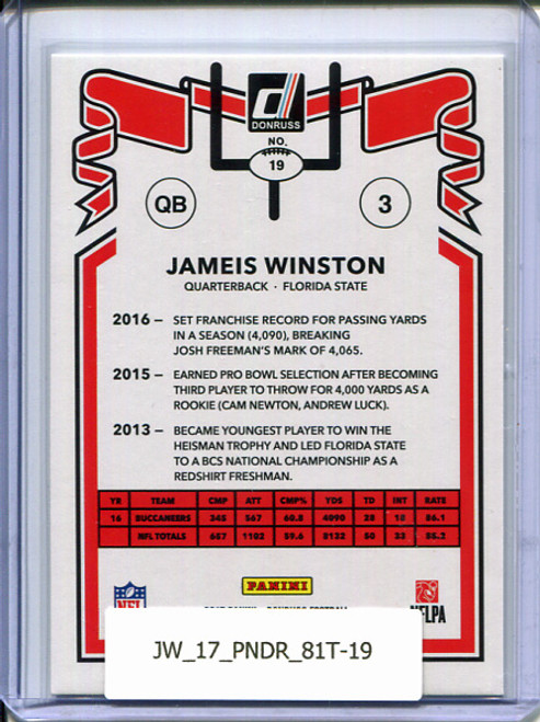 Jameis Winston 2017 Donruss, 1981 Tribute #19