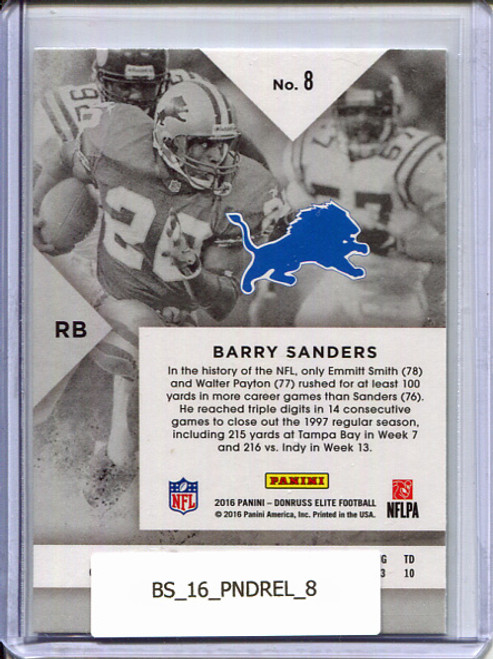 Barry Sanders 2016 Donruss Elite #8