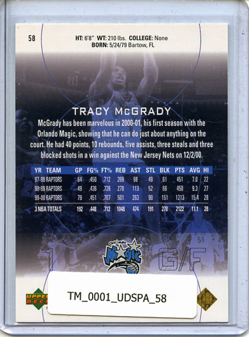 Tracy McGrady 2000-01 SP Authentic #58