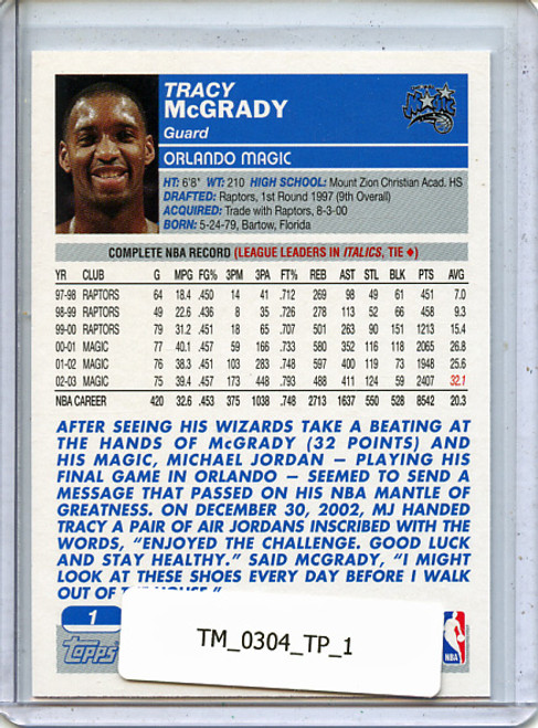 Tracy McGrady 2003-04 Topps #1