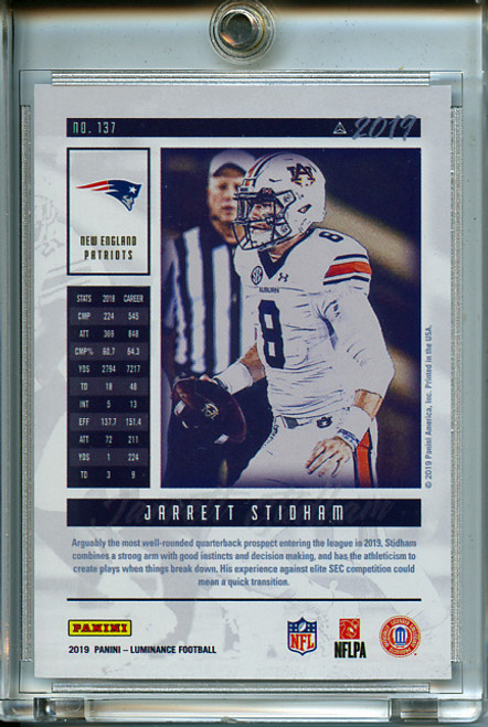 Jarrett Stidham 2019 Luminance #137 Red (#09/10)