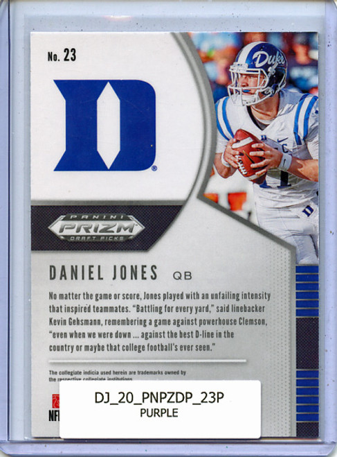 Daniel Jones 2020 Prizm Draft Picks #23 Purple