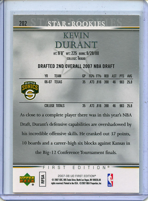 Kevin Durant 2007-08 Upper Deck First Edition #202 (3)