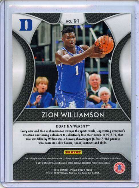 Zion Williamson 2019-20 Prizm Draft Picks #64 (3)