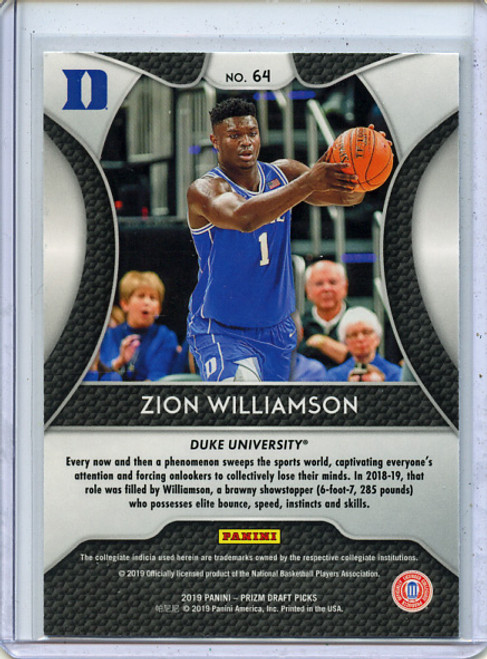 Zion Williamson 2019-20 Prizm Draft Picks #64 (4)