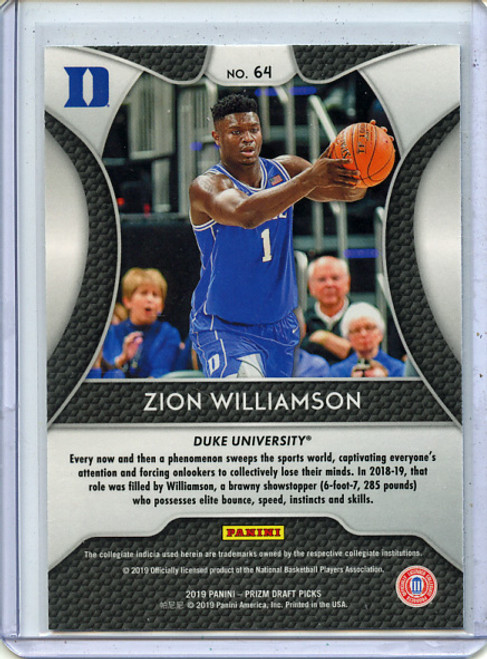 Zion Williamson 2019-20 Prizm Draft Picks #64 (6)