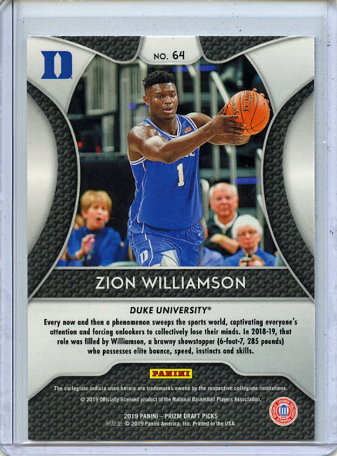 Zion Williamson 2019-20 Prizm Draft Picks #64 (7)